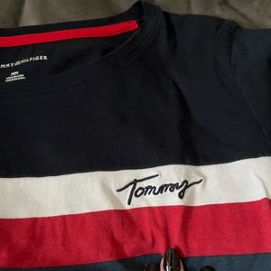 Tommy Hilfiger red blue and white top.